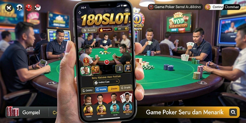 Tampilan gameplay Poker yang seru di 180SLOT.