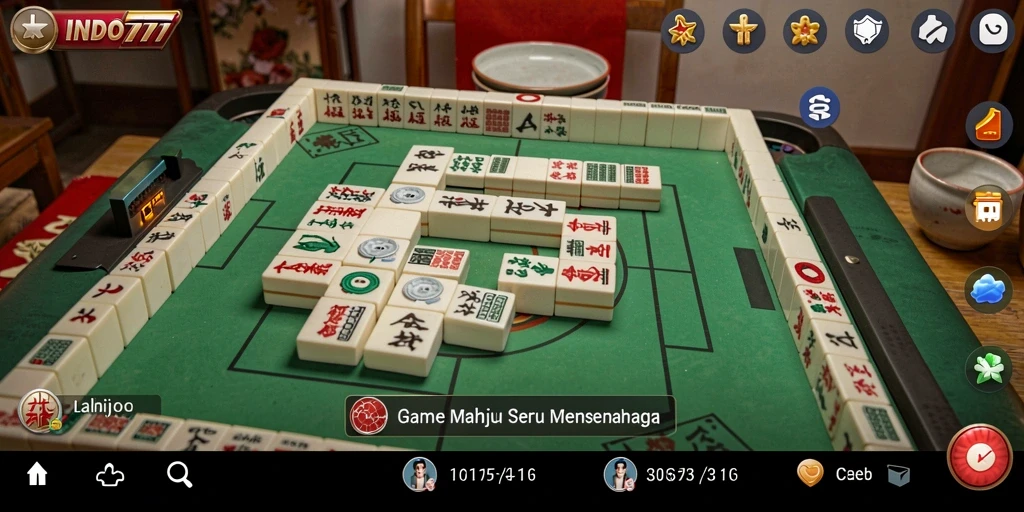Tampilan menarik dari gameplay Mahjong di INDO777.