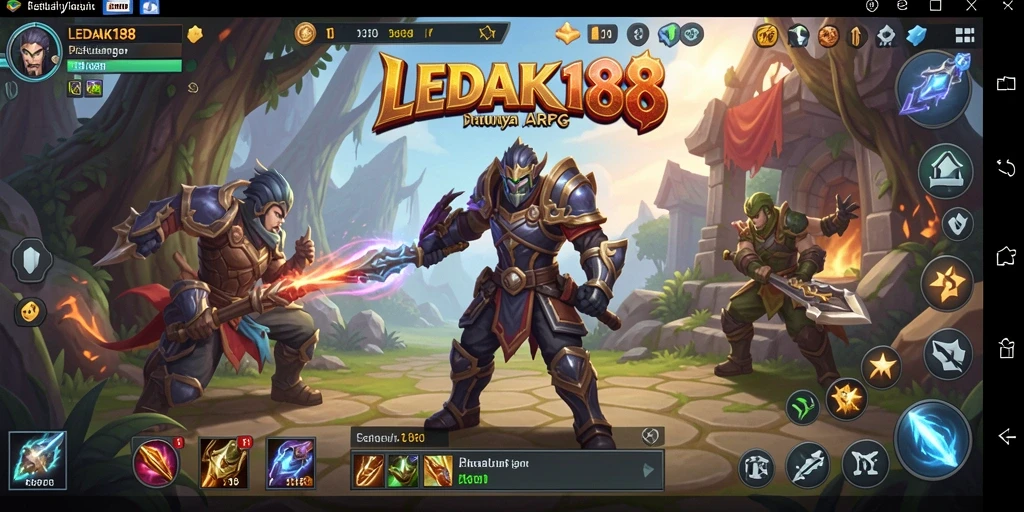 Tampilan menarik dari gameplay ARPG LEDAK188 yang mendebarkan.