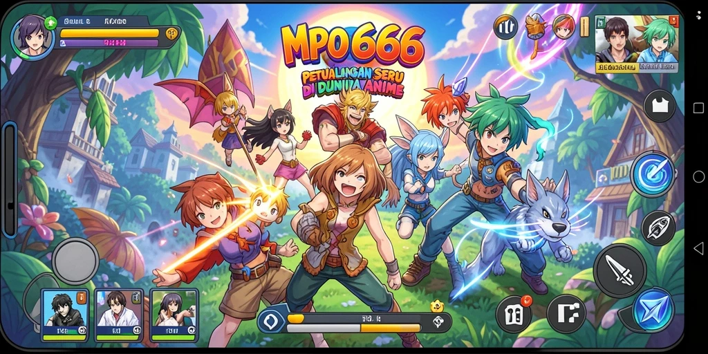 Tampilan screenshot game MPO666 menampilkan aksi karakter anime yang seru.