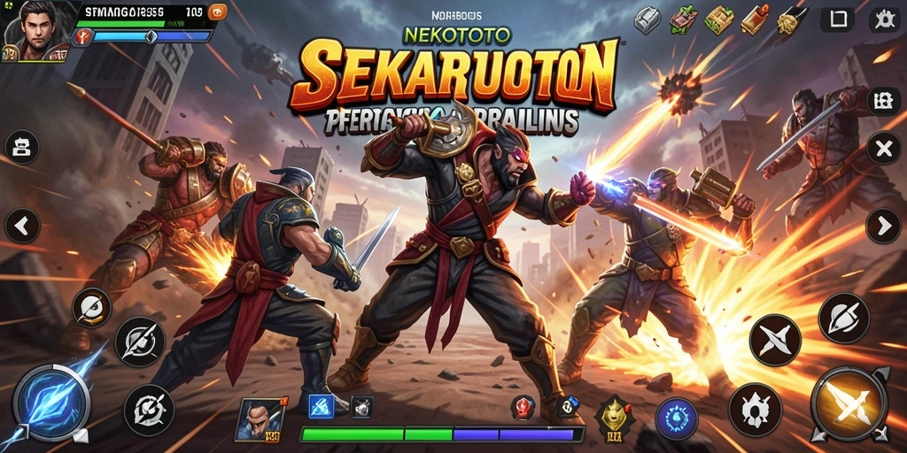 Tampilan mengagumkan dari gameplay MOBA NEKOTOTO.