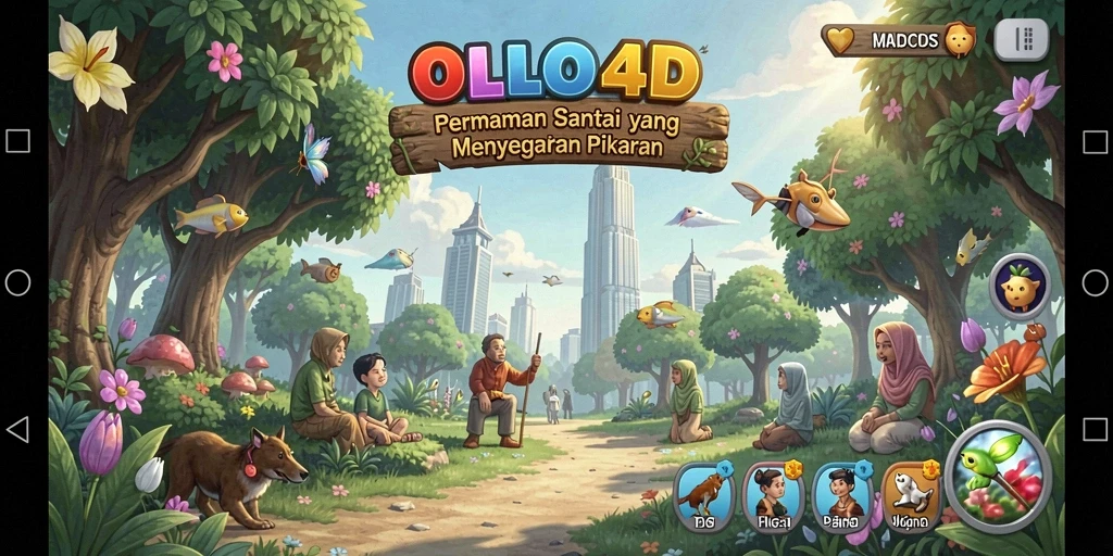 Tampilan menarik dari gameplay OLLO4D yang penuh warna.