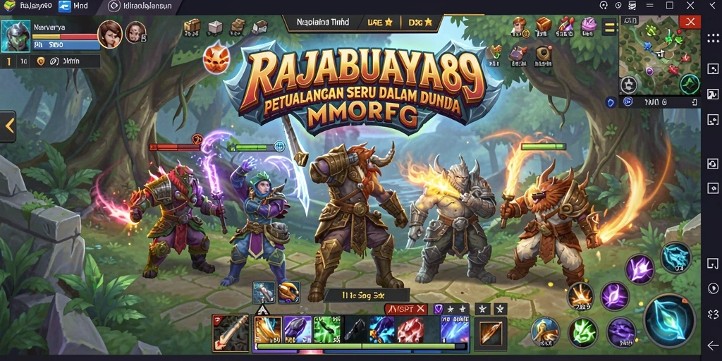 Screenshot gameplay RAJABUAYA89 yang menunjukkan pertarungan epik antara pemain.