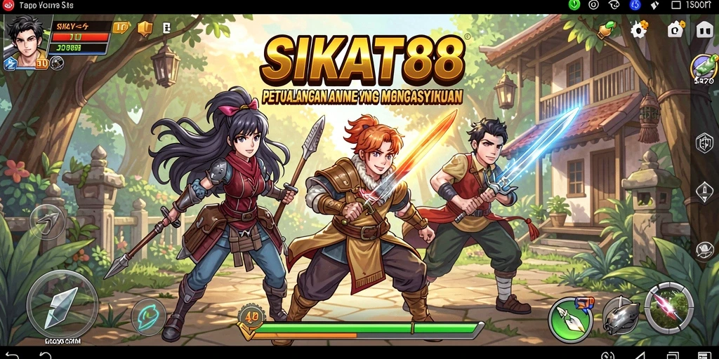 Tampilan gameplay yang menegangkan di SIKAT88 dengan karakter anime.